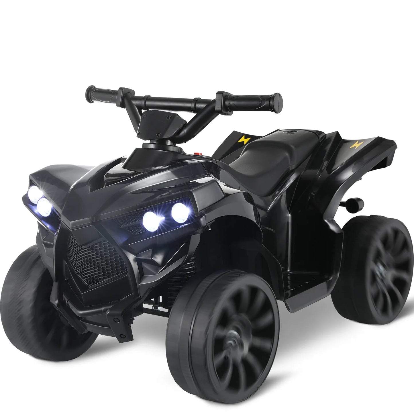 Kids Electric Car, 6V Toddler ATV Ride-On Toy, 4-Wheel Battery Powered Motorbike for Kids 1-6 Years Old, In/Outdoor Playroom