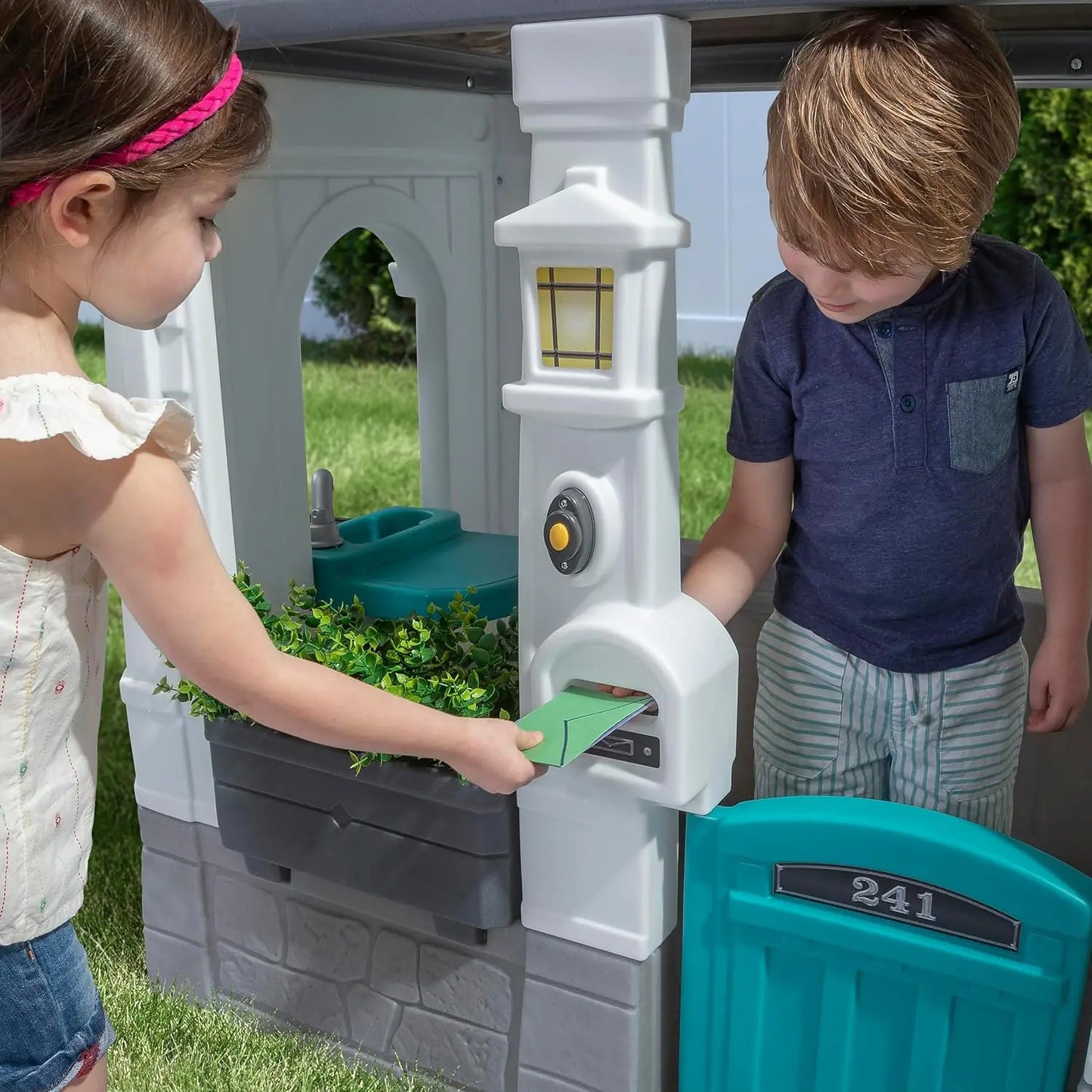 Cottage Kids Playhouse Indoor/Outdoor Playset Interactive Play with Sounds Made of Durable Plastic for Toddlers 1.5+ Years Old