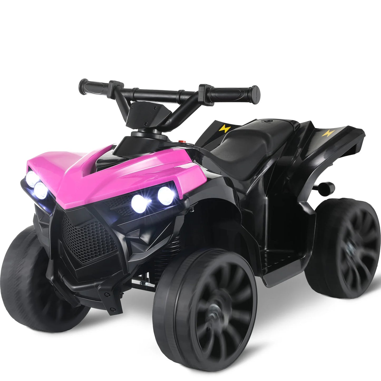 Kids Electric Car, 6V Toddler ATV Ride-On Toy, 4-Wheel Battery Powered Motorbike for Kids 1-6 Years Old, In/Outdoor Playroom