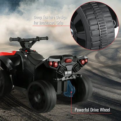 Kids Electric Car, 6V Toddler ATV  Ride-On Toy, 4-Wheel Battery Powered Motorbike for Kids 1-6 Years Old, In/Outdoor Playroom
