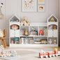 Castle Shape Children's Bookshelf, Kids Bookcase Display Case Kids Toy Storage Organizer Multifunctional Storage Cabinet