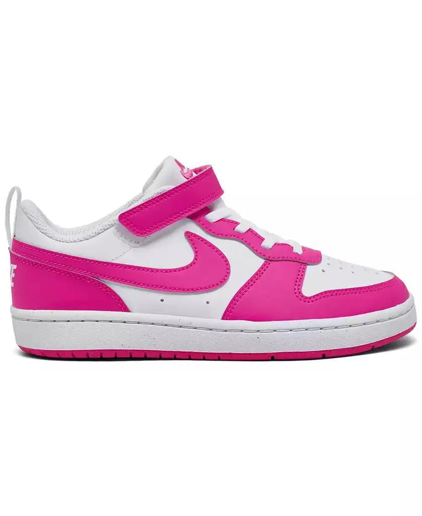 Nike | Little Girls Court Borough Low Recraft Fastening Strap Casual Sneakers from Finish Line