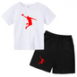 Children's Clothing Boys Girls T-shirt Set 3-12 Year Toddler Tops Shorts Printing Basketball Fashion Leisure Brand Summer Wear