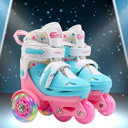 Children Skates High Elastic PU Inline Skate For 28 Years Old Children's Skating Shoes Adjustable Size For Men Women
