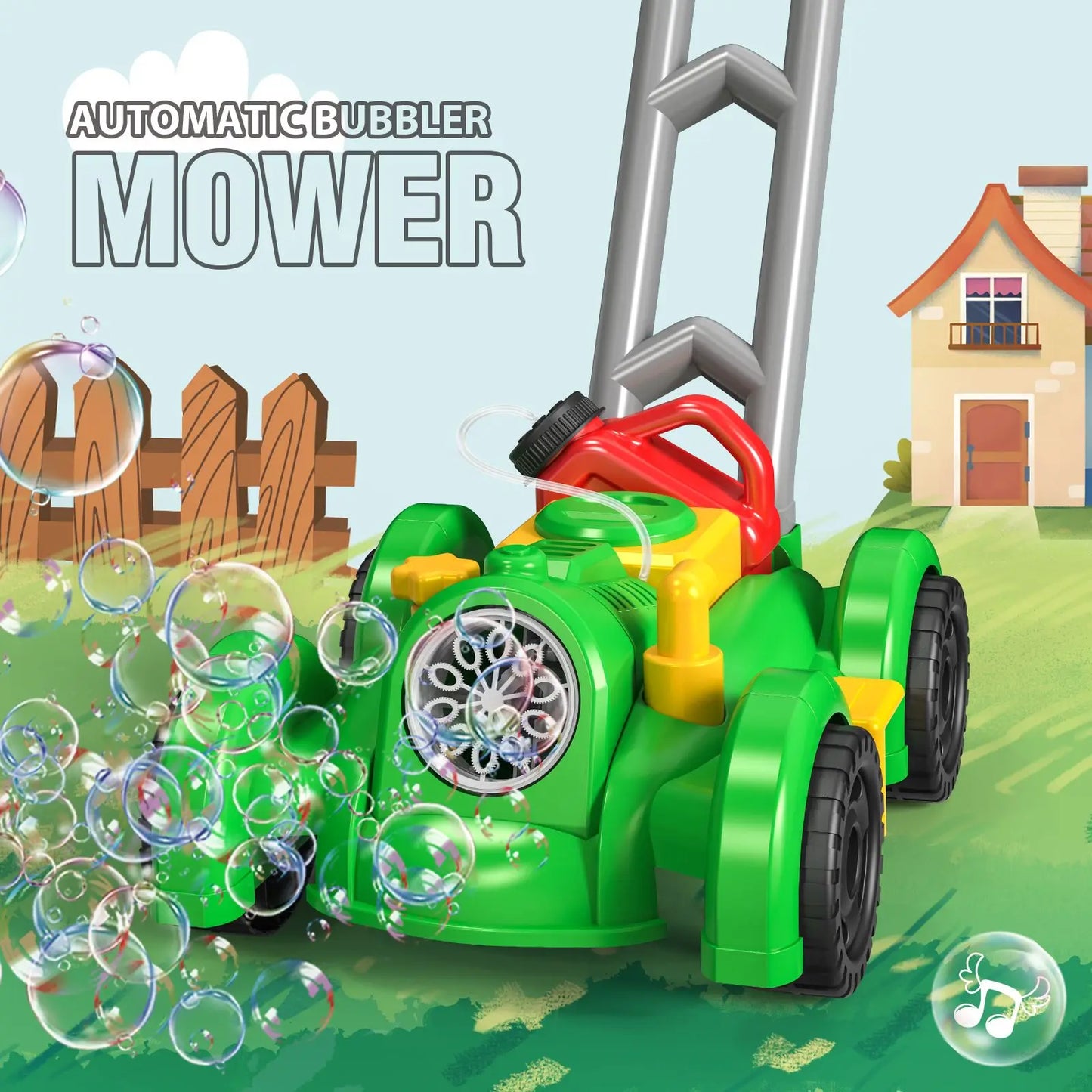 Trolley Bubble Machine Gun Cart Lawn Mower Car Electric Automatic Soap Bubbles Car Outdoor Party Games Children Toys for Kids