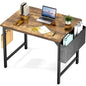 Computer Office Desk 32Inch Kids Student Study Writing Work with Storage Bag & Headphone Hooks Modern Simple Home Bedroom