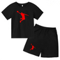 Children's Clothing Boys Girls T-shirt Set 3-12 Year Toddler Tops Shorts Printing Basketball Fashion Leisure Brand Summer Wear