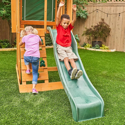 Outdoor Amusement Park, Wooden Swings, Slide Set, Outdoor Activity Park Facilities Designed Specifically for Young Children
