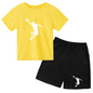 Children's Clothing Boys Girls T-shirt Set 3-12 Year Toddler Tops Shorts Printing Basketball Fashion Leisure Brand Summer Wear