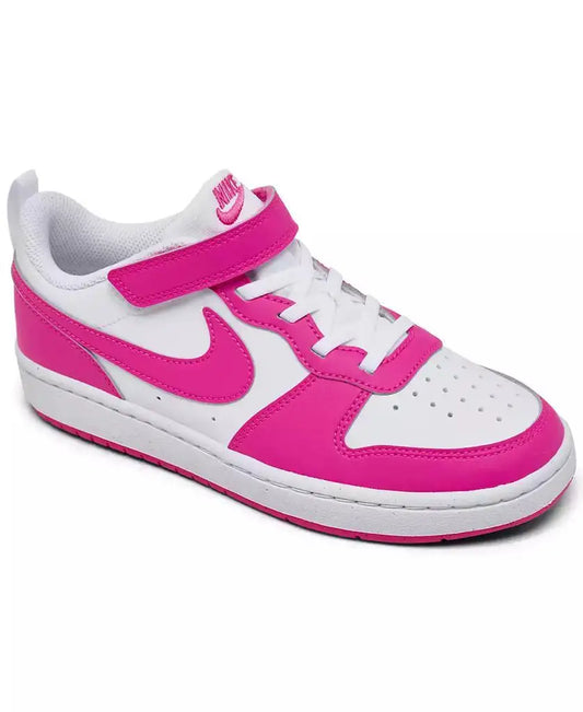 Nike | Little Girls Court Borough Low Recraft Fastening Strap Casual Sneakers from Finish Line