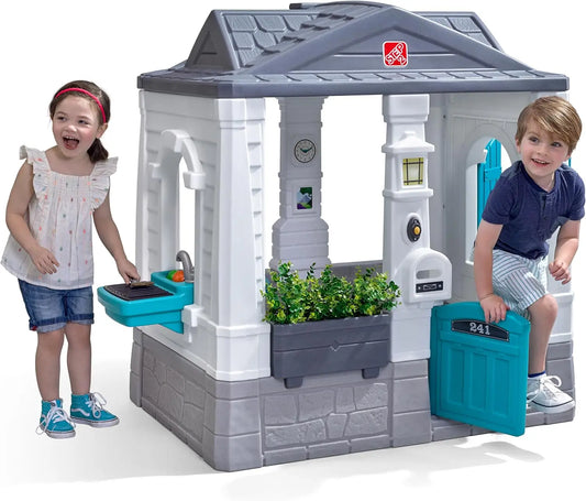 Cottage Kids Playhouse Indoor/Outdoor Playset Interactive Play with Sounds Made of Durable Plastic for Toddlers 1.5+ Years Old