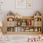 Castle Shape Children's Bookshelf, Kids Bookcase Display Case Kids Toy Storage Organizer Multifunctional Storage Cabinet