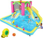 Inflatable Bounce House with Double Water Slide for Kids Toddler Age 3-10 Splash Pool Water Guns Ring-Toss Game for Outdoor
