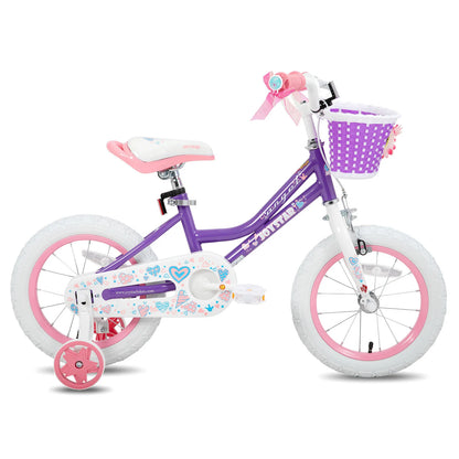 JOYSTAR Bike for 2-13 Years Kids, 12-20 Inch Kids Bike with Training Wheels & Basket, 20 24 Inch Girls Bicycle with Kickstand