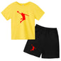 Children's Clothing Boys Girls T-shirt Set 3-12 Year Toddler Tops Shorts Printing Basketball Fashion Leisure Brand Summer Wear