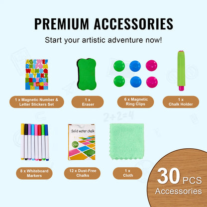 VEVOR Standing Magnetic Drawing Board WordPad Art Easel with Painting Accessories Children Educational Toys for Kids Boy Girl