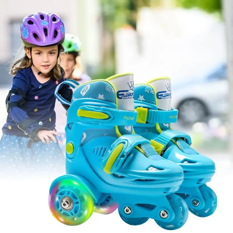 Children Skates High Elastic PU Inline Skate For 28 Years Old Children's Skating Shoes Adjustable Size For Men Women
