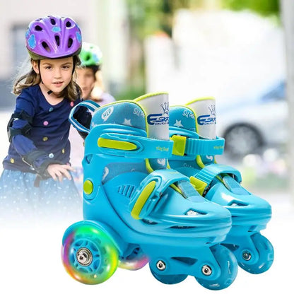 Children Skates High Elastic PU Inline Skate For 28 Years Old Children's Skating Shoes Adjustable Size For Men Women