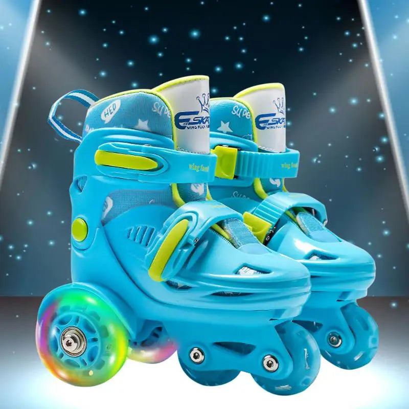 Children Skates High Elastic PU Inline Skate For 28 Years Old Children's Skating Shoes Adjustable Size For Men Women
