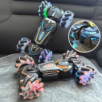 4WD RC stunt car rotation drift 2.4G wireless remote control car children's and boys sound and light toy car