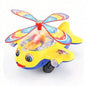 Cartoon Airplane Toy Trolley Educational Toy for Kids Toddler Children Children's Learning Walking Hand Push Aircraft Toy Push