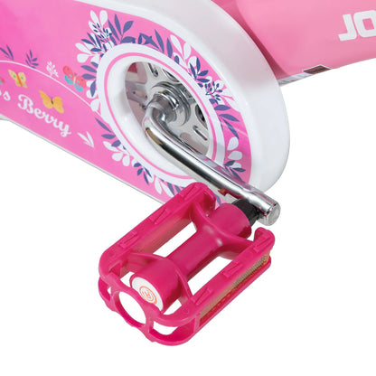 JOYSTAR 10/12 Inch Kids Bike for Boys and Girls Ages 1-4 Years, Toddler Bike with Training Wheels, Detachable Push Handle, Pink