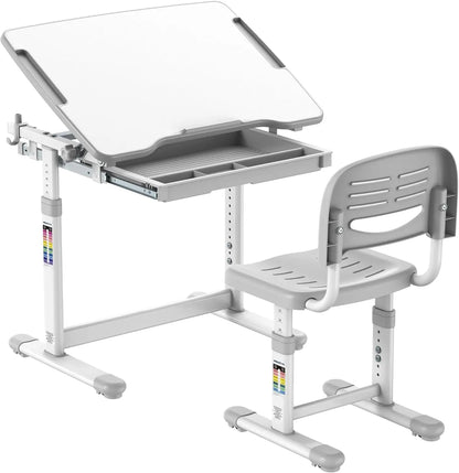 Kids Desk and Chair Set Height Adjustable up to 30"Ergonomic Kids Desk School,Kids Table and Chairs for Student26"x18"