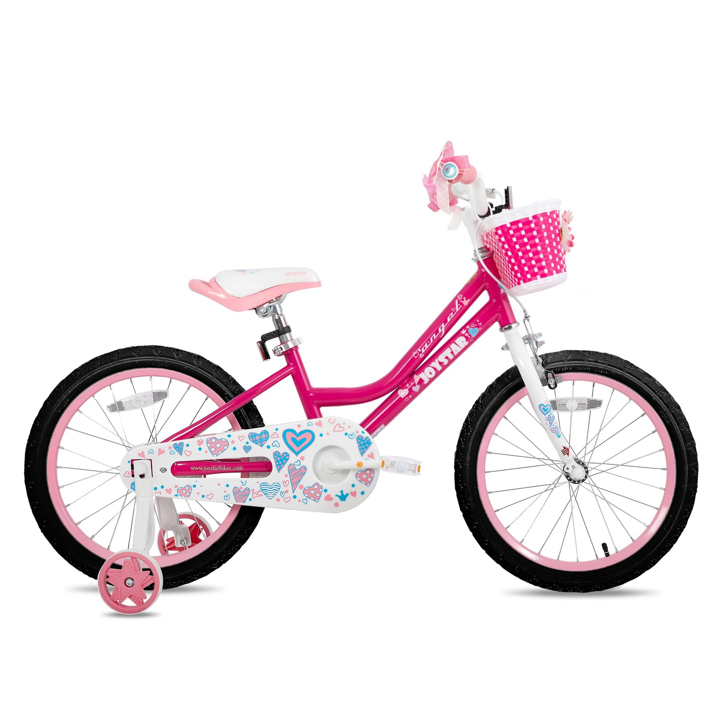 JOYSTAR Bike for 2-13 Years Kids, 12-20 Inch Kids Bike with Training Wheels & Basket, 20 24 Inch Girls Bicycle with Kickstand
