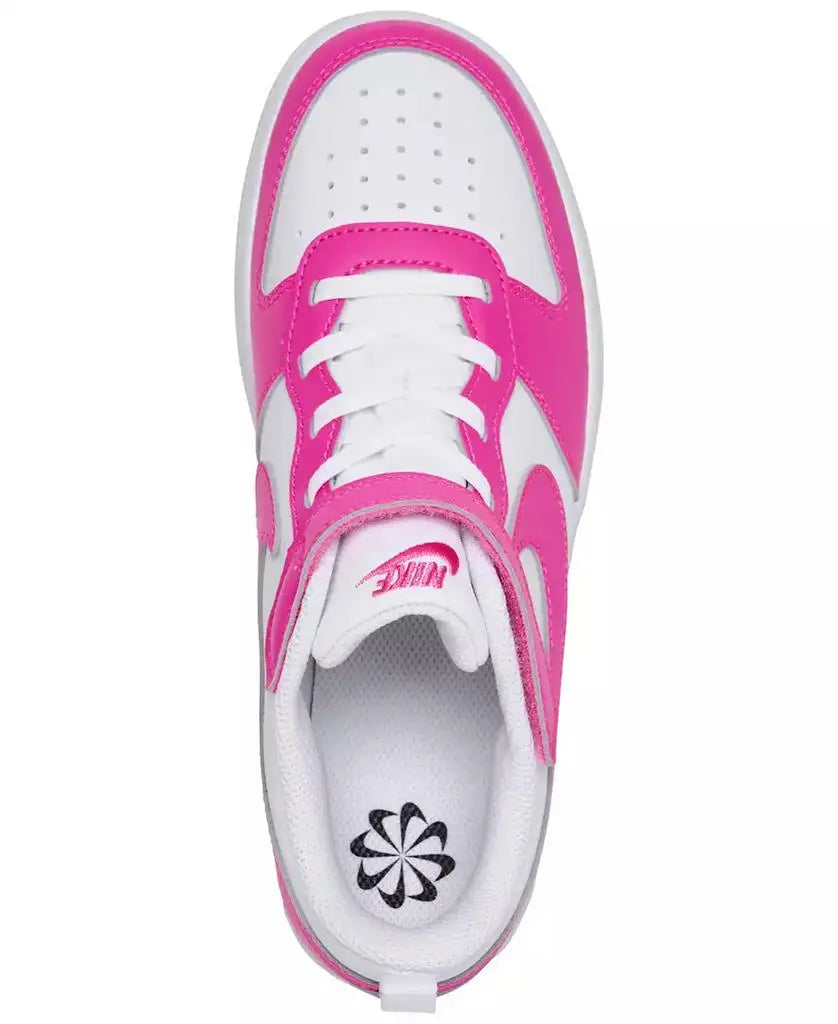Nike | Little Girls Court Borough Low Recraft Fastening Strap Casual Sneakers from Finish Line