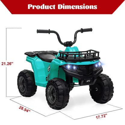 Kids Ride On ATV, 12V Battery Powered Electric Vehicle With Remote Control, 4-Wheeler Quad ATV Play Car For Boys Girls