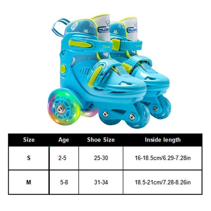 Children Skates High Elastic PU Inline Skate For 28 Years Old Children's Skating Shoes Adjustable Size For Men Women