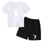 Children's Clothing Boys Girls T-shirt Set 3-12 Year Toddler Tops Shorts Printing Basketball Fashion Leisure Brand Summer Wear