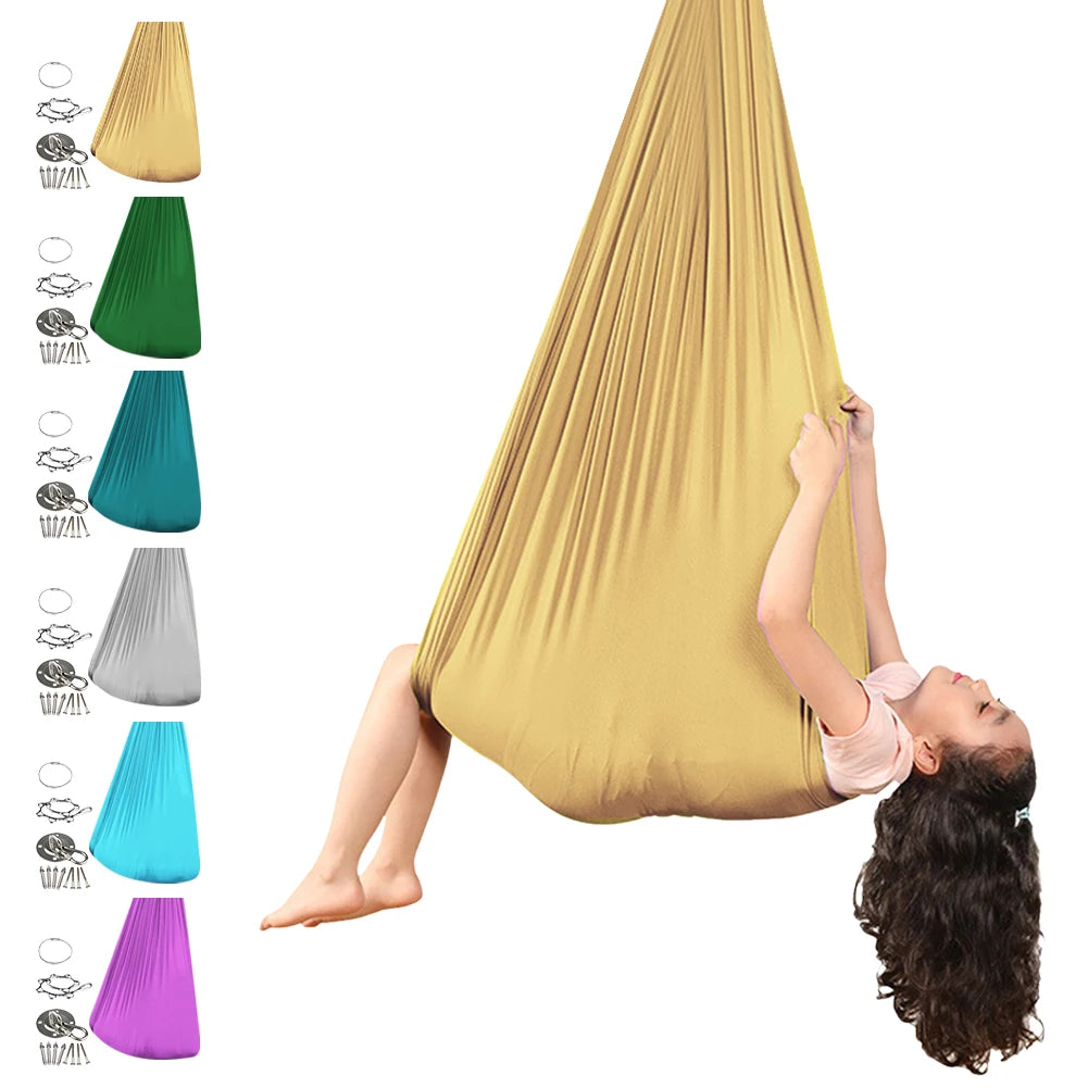 Sensory Swing Elastic Indoor and Outdoor Therapy Cuddle Swing Healing & Relaxing Cuddle Sensory Swing for Autism Aspergers ADHD