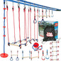 Obstacle Course  110 Ft  Ninja Warrior Obstacle Course Accessories Monkey Bars  Climbing Rope  Ninja Rings  Trapeze Swing Bar