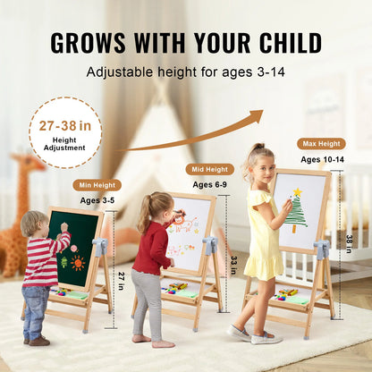 VEVOR Standing Magnetic Drawing Board WordPad Art Easel with Painting Accessories Children Educational Toys for Kids Boy Girl