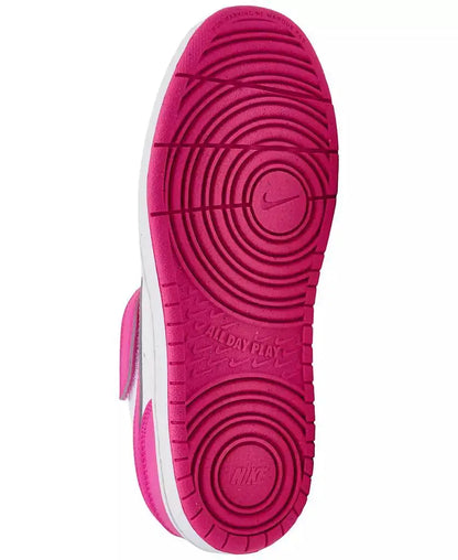 Nike | Little Girls Court Borough Low Recraft Fastening Strap Casual Sneakers from Finish Line