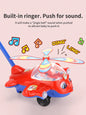 Cartoon Airplane Toy Trolley Educational Toy for Kids Toddler Children Children's Learning Walking Hand Push Aircraft Toy Push