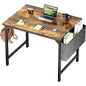 Computer Office Desk 32Inch Kids Student Study Writing Work with Storage Bag & Headphone Hooks Modern Simple Home Bedroom