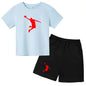 Children's Clothing Boys Girls T-shirt Set 3-12 Year Toddler Tops Shorts Printing Basketball Fashion Leisure Brand Summer Wear