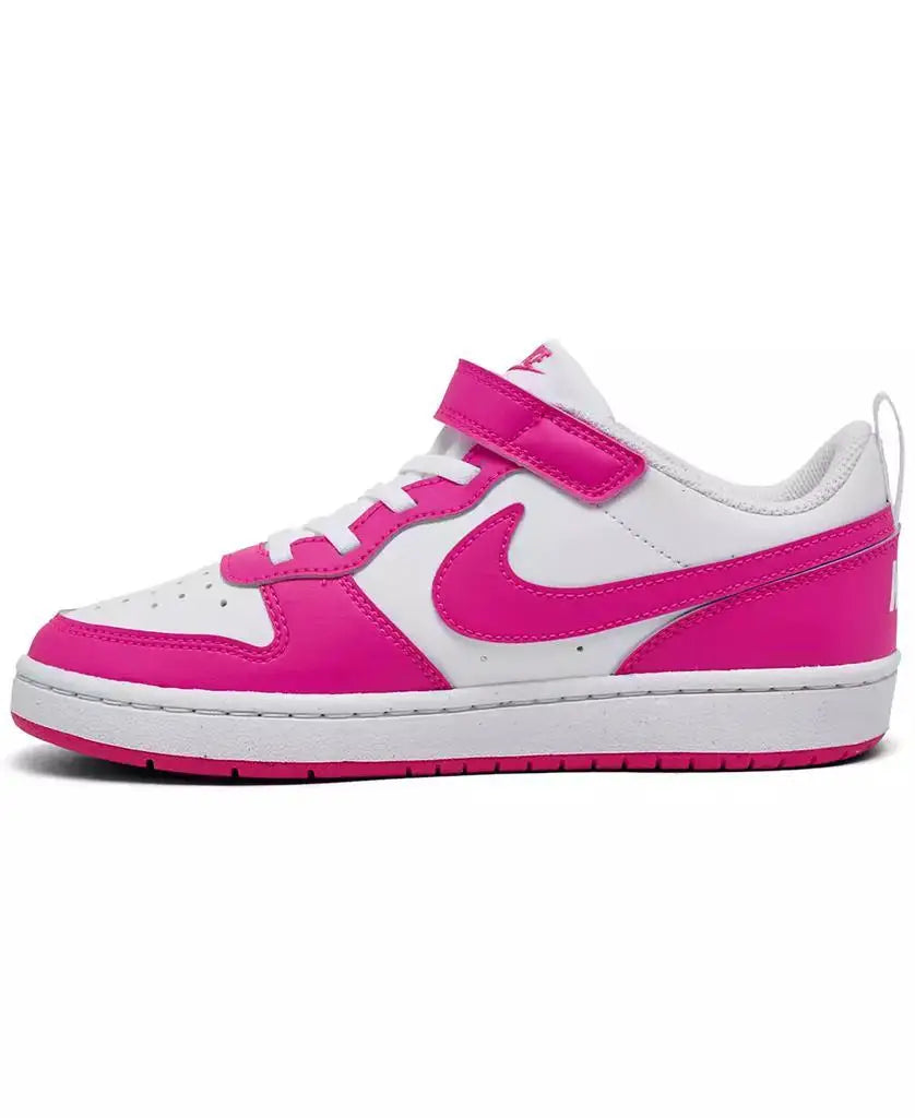 Nike | Little Girls Court Borough Low Recraft Fastening Strap Casual Sneakers from Finish Line
